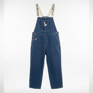 DisneyBlue Denim Overalls with Dalmatian Print